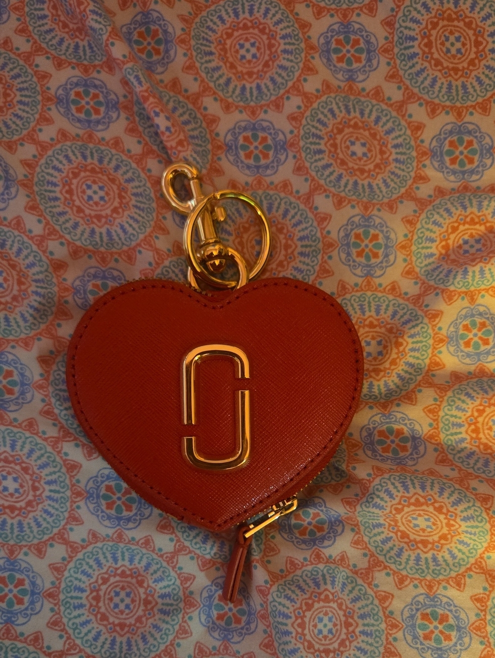Marc Jacobs Heart Key Pouch in Red with Gold Hardware
